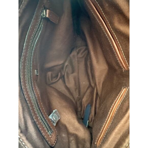 Vintage Y2K Women's Banana Republic Leather Suede Hobo Satchel in Brown - Picture 6 of 7